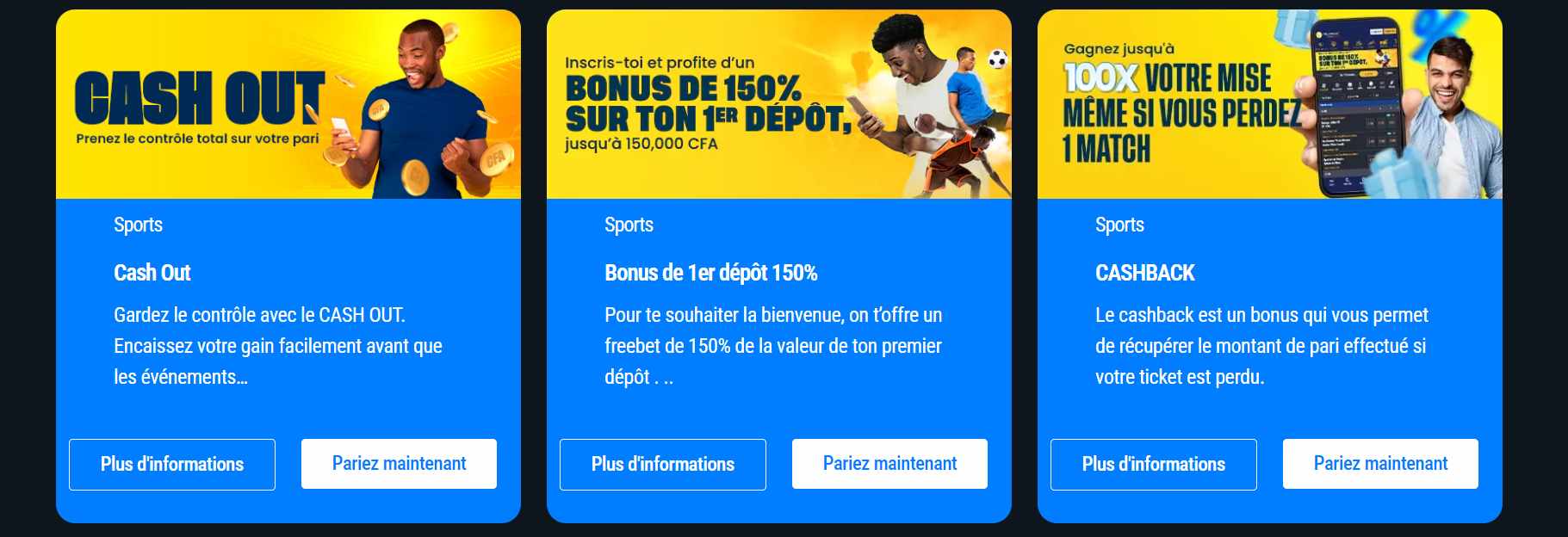 Promotions Yellowbet disponibles