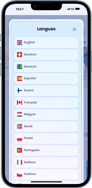 15 langues différentes CasinoLab Mobile