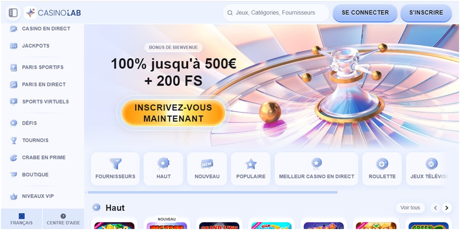 CasinoLab Utilisabilité sur le site