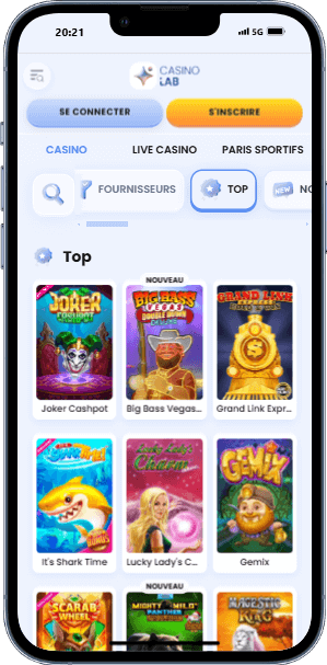 Offres de casino fournies sur le bookmaker Mobile