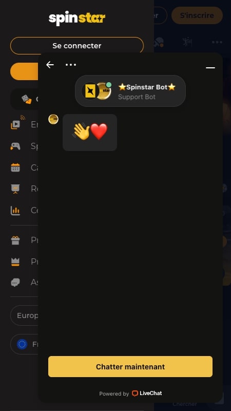 Chat en direct de Spinstar.bet