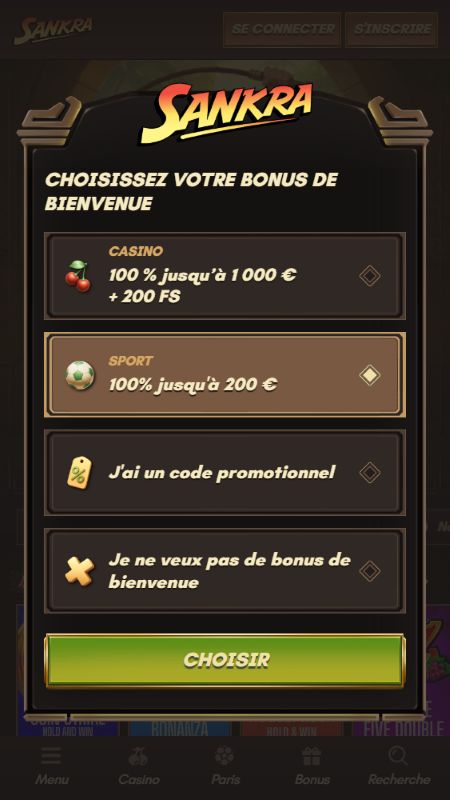 Création d’un compte sur Sankra